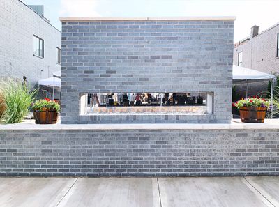 Flare: Vent-Free See-Through 70" Outdoor Fireplace