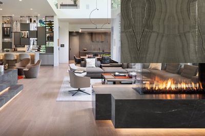 Flare: Room Definer 70" Fireplace with 30" Extra High Glass