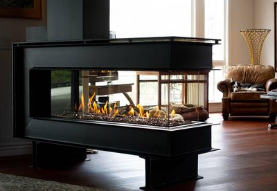 Flare: Room Definer 60" Fireplace with 16" Glass