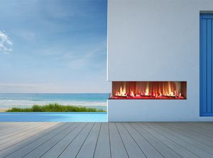 Flare: Vent-Free Left Corner 100" Outdoor Fireplace - 24" High Opening