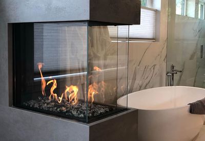 Flare: Room Definer 45" Fireplace with 16" Glass