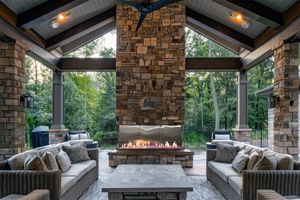 Flare: Vent-Free Double Corner 60" Outdoor Fireplace