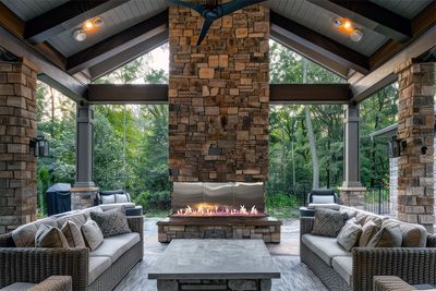 Flare: Vent-Free Double Corner 50" Outdoor Fireplace