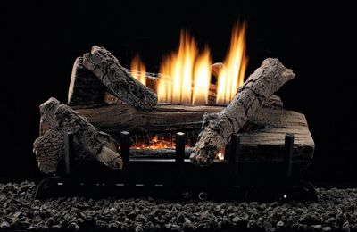 White Mountain Hearth: Whiskey River 18" Log Set with Vent-Free Burner (MV) - LP