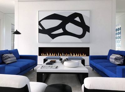 Flare: Front Facing 100" Fireplace with 16" Glass