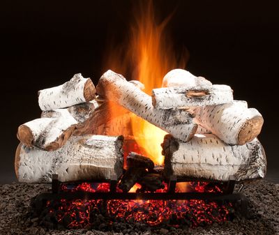 Hargrove: 30" Aspen Timbers See-Thru Shallow Log Set