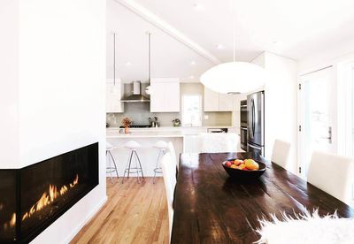 Flare: Left Corner 80" Fireplace with 16" Glass