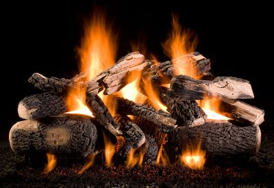 Hargrove: 24" Kodiak Char Double Stack Log Set
