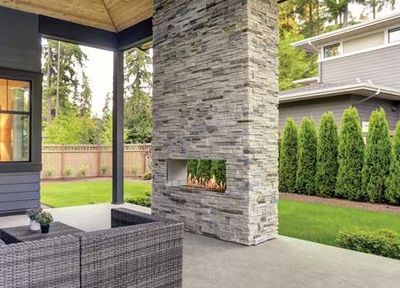 Flare: Vent-Free See-Through 50" Outdoor Fireplace - 24" High Opening