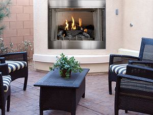 White Mountain Hearth: Carol Rose Coastal Outdoor Premium 42" Firebox