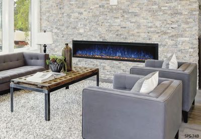 Modern Flames: Spectrum Slimline 74" Wall Mount/Recessed Fireplace