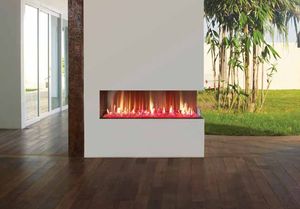 Flare: Vent-Free Right Corner 60" Outdoor Fireplace - 24" High Opening