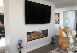 Flare: See-Through 60" Fireplace with 30" Extra High Glass