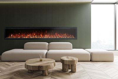 Modern Flames: Spectrum Slimline 100" Wall Mount/Recessed Fireplace