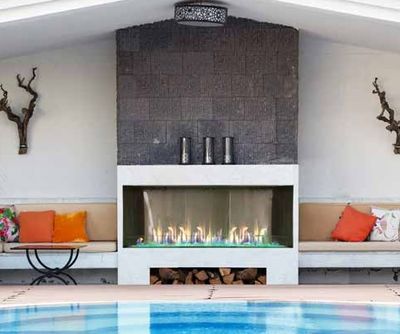 Flare: Vent-Free Front Facing 50" Outdoor Fireplace