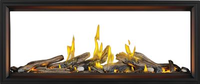 Napoleon: Tall Linear Vector See-Through TLV62L with Luminous Logs