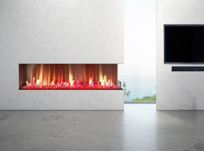 Flare: Vent-Free Right Corner 100" Outdoor Fireplace