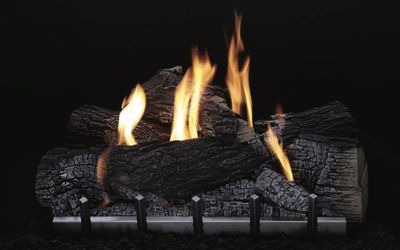 White Mountain Hearth: Outdoor Wildwood Refractory Log Set - 24"