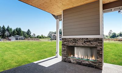 Flare: Vent-Free Front Facing 70" Outdoor Fireplace