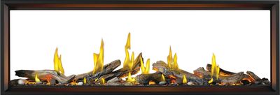 Napoleon: Tall Linear Vector See-Through TLV74L with Luminous Logs
