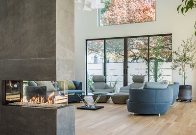 Flare: Room Definer 60" Fireplace with 30" Extra High Glass
