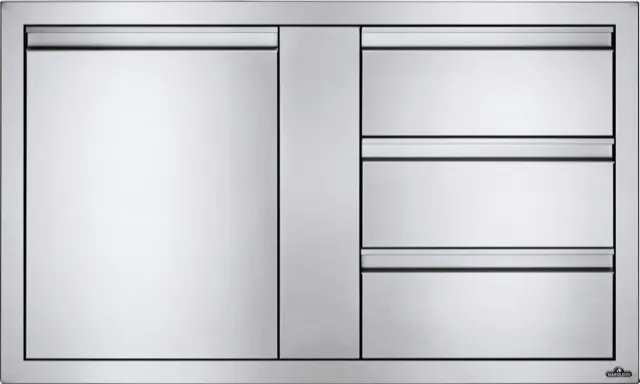 Napoleon 42" X 24" Large Single Door & Triple Drawer  grill