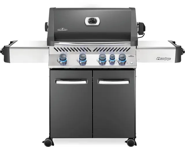 Napoleon Prestige® 500 Ambiance, Natural Gas Grill with Infrared Side and Rear Burners, Grey gas grill