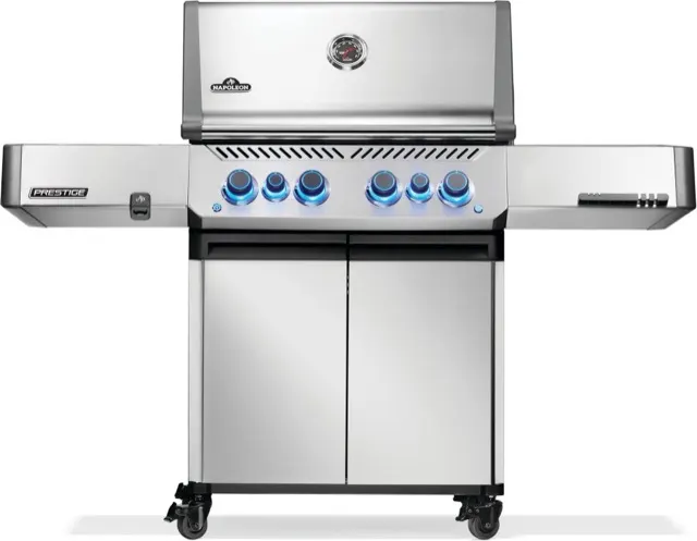 Napoleon Prestige® 500 Propane Gas Grill with Infrared Side and Rear Burner, Stainless Steel gas grill