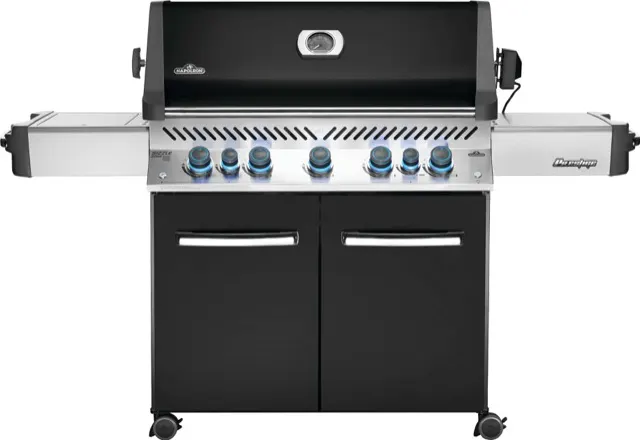 Napoleon Prestige® 665 Propane Gas Grill with Infrared Side and Rear Burners, Black gas grill