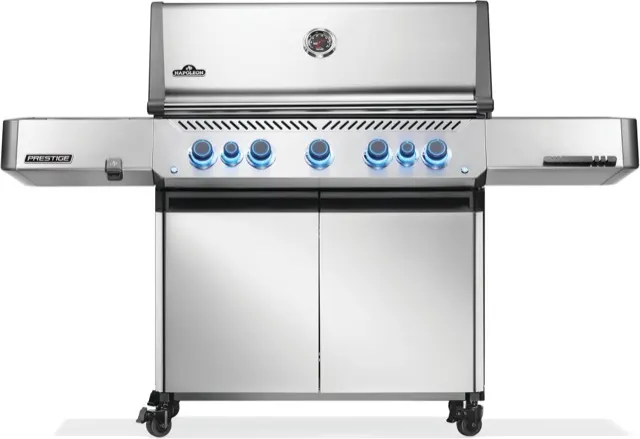 Napoleon Prestige® 665 Propane Gas Grill with Infrared Side and Rear Burner, Stainless Steel gas grill
