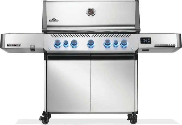 Napoleon Prestige® 665 Connected, Propane Grill with Infrared Side and Rear Burner, Stainless Steel gas grill