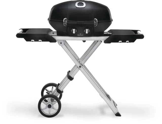 Napoleon TravelQ™ PRO285X Portable Propane Gas Grill with Scissor Cart, Black gas grill
