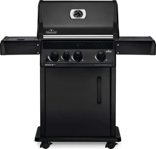 Napoleon Rogue® XT 425 Natural Gas Grill with Side Burner and Bonus Smoker Box, Matte Black gas grill