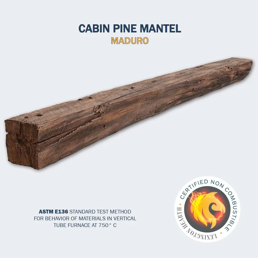 Cabin Pine Non Combustible Mantel Shelf by Lexington Hearth
