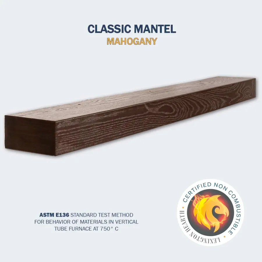 Classic Beam Mantel by Lexington Hearth
